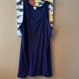 Terrycloth navy dress